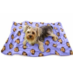Silly Monkey Ultra Plush Blanket (Color: lavender, size: 30" x 20")